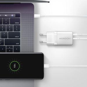 AXAGON ACU-PQ30W Sila nabíjačky do siete 30W, 2x port (USB-A + USB-C), PD3.0/PPS/QC4+/SFC/AFC/Apple ACU-PQ30W