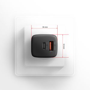 AXAGON ACU-PQ30 Sila nabíjačky do siete 30W, 2x port (USB-A + USB-C), PD3.0/PPS/QC4+/SFC/AFC/Apple ACU-PQ30