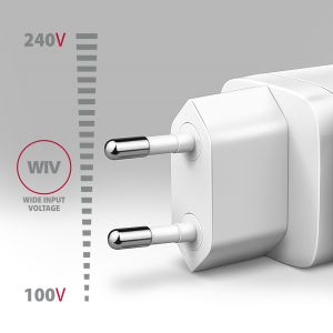 AXAGON ACU-DPQ65W, GaN nabíjačka do siete 65W, 3x port (USB-A + dual USB-C), PD3.0/QC4+/PPS/Apple ACU-DPQ65W