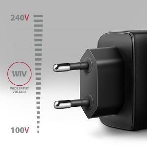 AXAGON ACU-PQ45 GaN nabíjačka do siete 45W, 2x port (USB-A + USB-C), PD3.0/PPS/QC4+/SFC 2.0/AFC/Apple ACU-PQ45