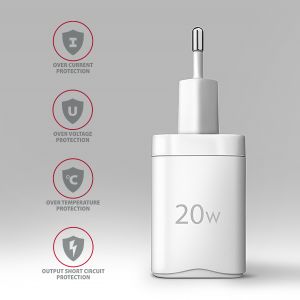 AXAGON ACU-PQ20W nabíjačka do siete 20W, 2x port (USB-A + USB-C), PD3.0/PPS/QC4+/AFC/Apple, biela ACU-PQ20W