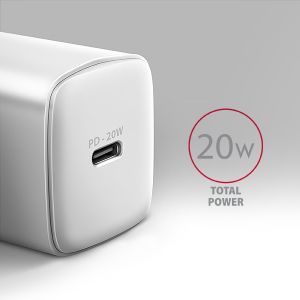 AXAGON ACU-PD20W, nabíjačka do siete 20W, 1x port USB-C, PD3.0/PPS/QC4+/AFC/Apple, biela ACU-PD20W