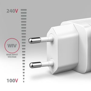 AXAGON ACU-PD20W, nabíjačka do siete 20W, 1x port USB-C, PD3.0/PPS/QC4+/AFC/Apple, biela ACU-PD20W