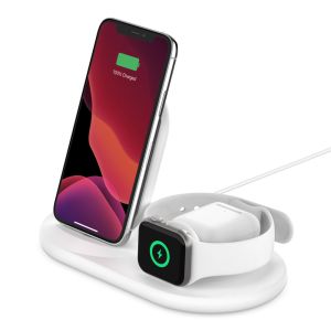 BELKIN Qi 3v1 nabíjací stojan, biely (iPhone, Apple Watch, AirPods) WIZ001vfWH