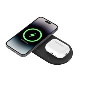 Belkin 2v1 Qi2 15W Magnetic Charging Pad, black WIZ021vfBK