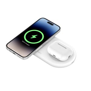 Belkin 2v1 Qi2 15W Magnetic Charging Pad, white WIZ021vfWH