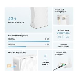 Mercusys MB230-4G AC1200 4G LTE WiFi router MB230-4G