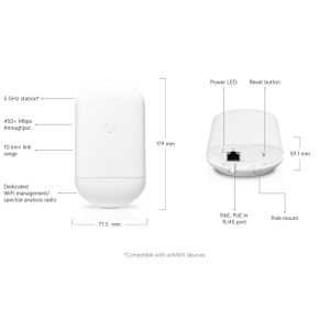 Ubiquiti NanoStation 5AC Loco (bez PoE adaptéra) (LOCO5AC) Loco5AC