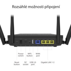 ASUS RT-AX53U (AX1800) WiFi 6 Extendable Router, 4G/5G Router replacement, AiMesh 90IG06P0-MO3510