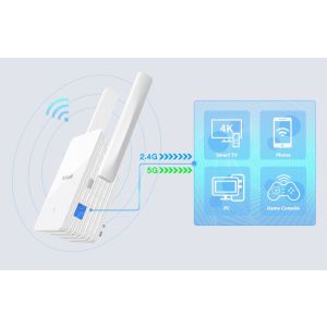 Tenda A33 - WiFi Range Extender AX3000 WiFi 6, opakovač 2976 Mb/s, 1x GLAN 1 Gb/s, WPS, 2x 5dBi, WPA3 75011940