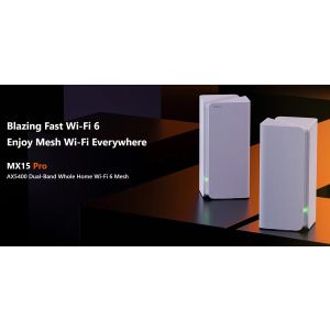 Tenda Nova MX15 Pro (2-pack) WiFi 6 AX5400 Mesh Gigabit systém, 6x GLAN/GWAN, WPA3, VPN, SK app 75012011