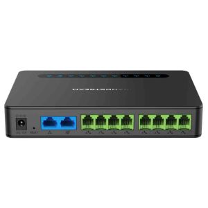 Grandstream HT818 (ATA), 8x FXS, 2 SIP profily, 1x Gbit LAN, NAT router, 3-cestná konf. HT818