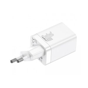 Baseus CCSUPP-E02 Super Si Quick Nabíjačka USB + USB-C 30W White 6953156206359