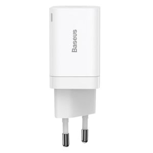 Baseus CCSUPP-E02 Super Si Quick Nabíjačka USB + USB-C 30W White 6953156206359