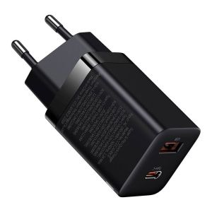 Baseus CCSUPP-E01 Super Si Quick Nabíjačka USB + USB-C 30W Black 6953156206342