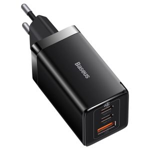 Baseus CCGP120201 GaN5 Pro Quick Nabíjačka USB-A + 2x USB-C 65W Black 6932172617523