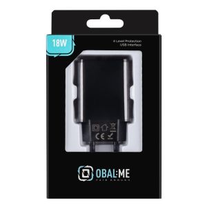 OBAL:ME Cestovná Nabíjačka USB-A 18W Black 8596311218811