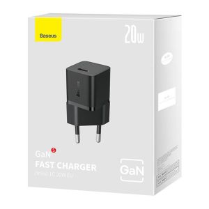 Baseus Rýchlonabíjačka do siete GaN5 Mini 20W EU čierna 6932172625313