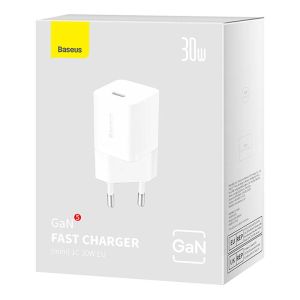 Baseus Rýchlonabíjačka do siete GaN5 Mini 30W EU biela 6932172624446