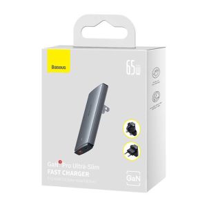 Baseus Nabíjačka do siete GaN5 Pro Ultra Slim USB-C/USB-A 65 W sivá 6932172618353