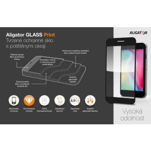 Aligator Ochranné tvrzené sklo GLASS PRINT Samsung A13 4G, čierna, celoplošné lepenie GLP0186