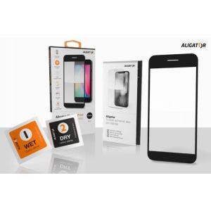 Aligator ochranné tvrzené sklo GLASS PRINT, Samsung Galaxy A14 4G/5G, čierna, celoplošné lepenie GLP0206