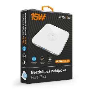 ALIGATOR bezdrôtová nabíjačka Aligator Pure-Pad 15W, biela CHQ005