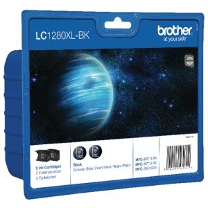 Cartridge Brother LC1280XLBKBP2, dvojbalenie, čierna (black), originál