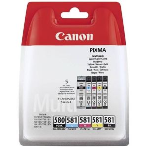 Cartridge Canon CLI-581, CMYK, PGI-580, päťbalenie, multipack, originál