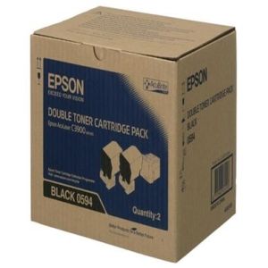 Toner Epson C13S050594 (C3900), dvojbalenie, čierna (black), originál