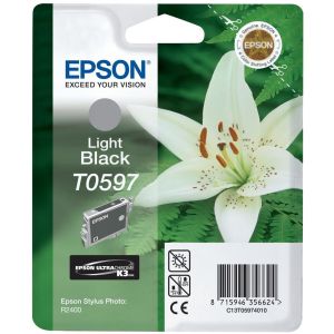 Cartridge Epson T0597, svetlá čierna (light black), originál