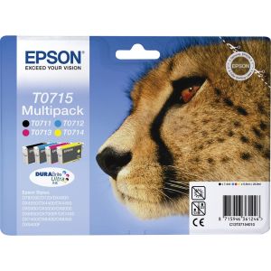 Cartridge Epson T0715, C13T07154012, CMYK, 4-pack, multipack, originál