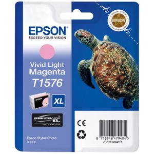 Cartridge Epson T1576, svetlá purpurová (light magenta), originál