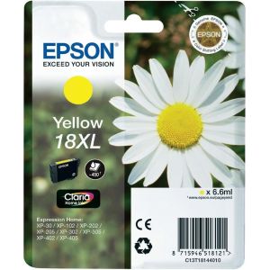 Cartridge Epson T1814 (18XL), C13T18144012, žltá (yellow), originál