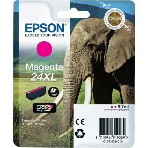 Cartridge Epson T2433 (24XL), purpurová (magenta), originál