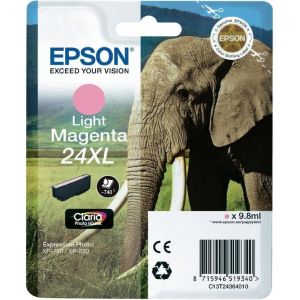 Cartridge Epson T2436 (24XL), svetlá purpurová (light magenta), originál