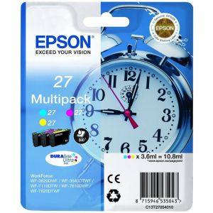 Cartridge Epson T2705 (27) , CMY, trojbalenie, multipack, originál