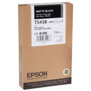 Cartridge Epson T5438, matná čierna (matte black), originál