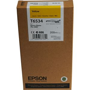 Cartridge Epson T6534, žltá (yellow), originál