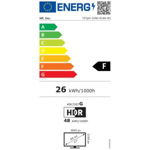 HP/727pm/27"/IPS/4K UHD/60Hz/5ms/Black/3R 8K135AA#ABB