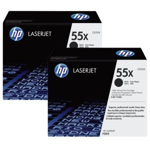 Toner HP CE255XD (55X), dvojbalenie, čierna (black), originál