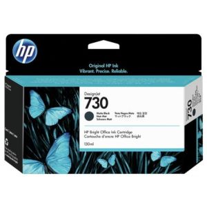 Cartridge HP 730, P2V65A, matná čierna (matte black), originál