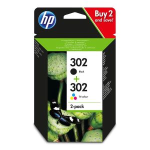 Cartridge HP 302, X4D37AE, CMYK, 2-pack, multipack, originál