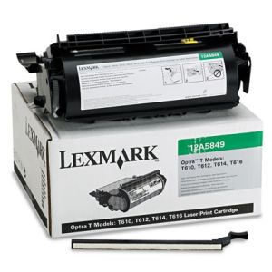 Toner Lexmark 12A5849 (T610, T612, T614), pre tlač etikiet, čierna (black), originál