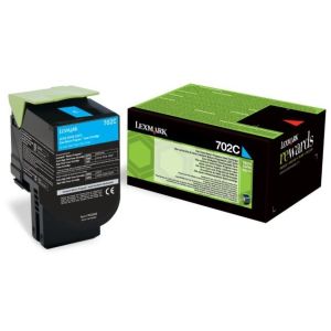 Toner Lexmark 702C, 70C20C0 (CS310, CS410, CS510), azúrová (cyan), originál