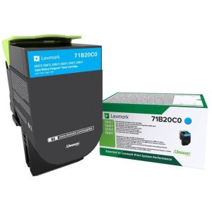 Toner Lexmark 71B20C0 (CS317, CS417, CS517), azúrová (cyan), originál