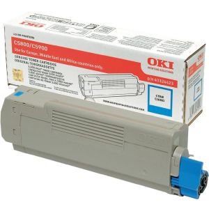 Toner OKI 43324423 (C5800, C5900, C5550), azúrová (cyan), originál