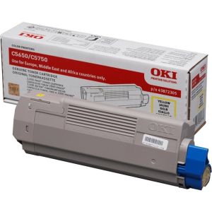 Toner OKI 43872305 (C5650, C5750), žltá (yellow), originál