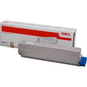 Toner OKI 44844615 (C822), azúrová (cyan), originál