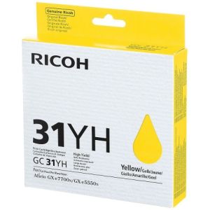 Cartridge Ricoh GC31HY, 405704, žltá (yellow), originál